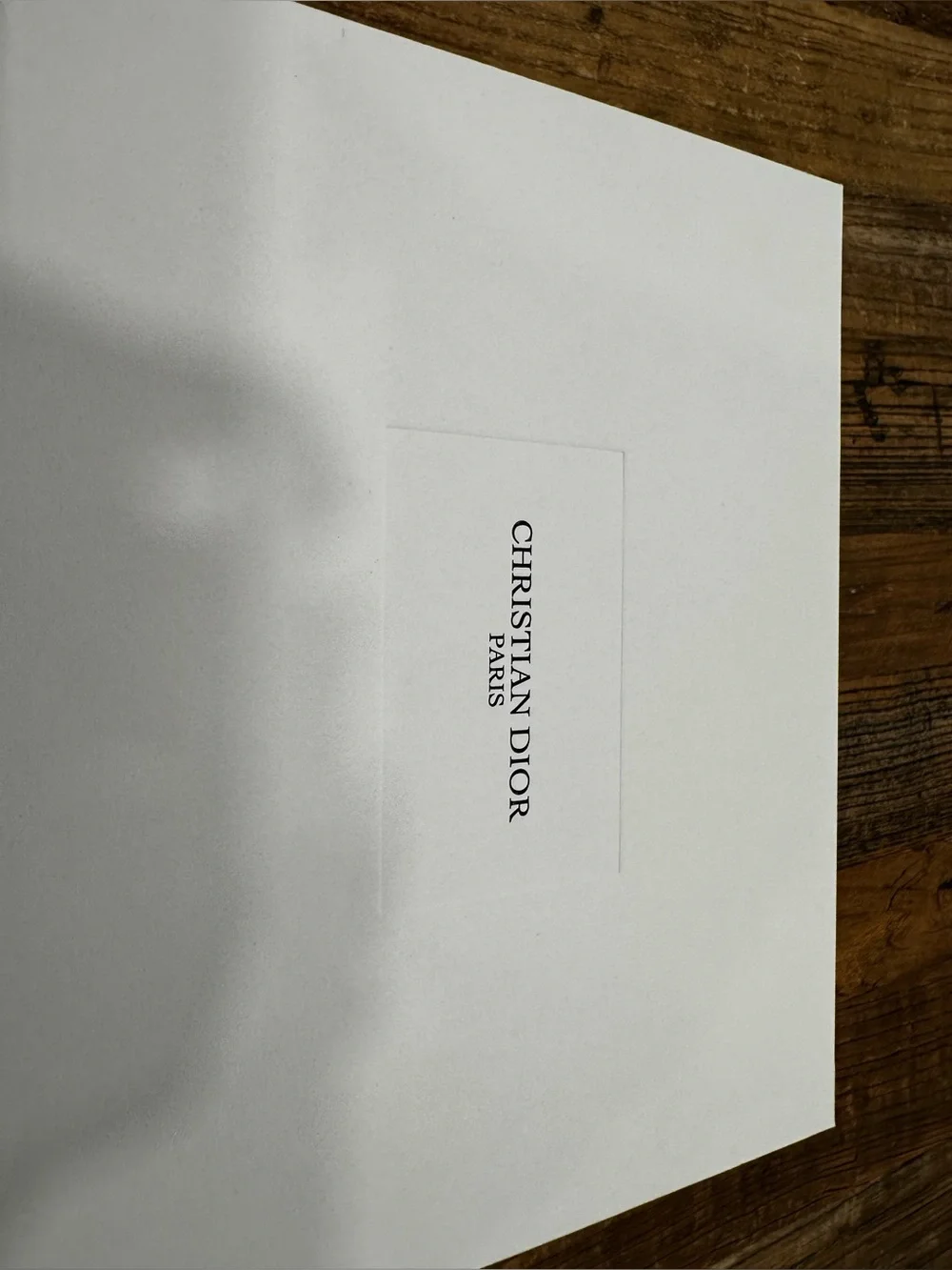 Dior White Branded Gift Box with Black Logo